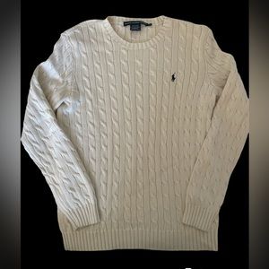 Ralph Lauren Sport Cable Knit sweater. Mens XL cream color.